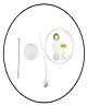 NEGOCIO Drinking Straw for Kids for Drinking Training at Home With Stainless Steel Straw Cleaning Brush - PACK OF 1 - COLOR MAY VARY