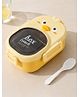Chinmay Kids Cartoon Lunch Box with Leak-Resistant Lid, Secure Locking Clips & Spoon | Cute Lunch Box for School, Travel & Picnic ( yellow )