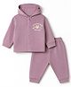 I Bears Cotton Fleece Full Sleeves Winter Wear Suits With Bear Print - Purple