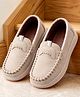 Cute Walk by Babyhug Solid Slip-On Party Shoes - Beige