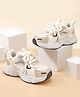 Cute Walk by Babyhug Velcro Closure Solid Sneaker Shoes - White