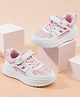 Cute Walk by Babyhug Velcro Closure Sneaker Shoes With Stripes - Pink