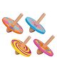 Muren Wooden Top Spinner Game for Kids | Hand-Spun Educational Toy | Bright Patterned Spinning Tops for Fun Play & Skill Development Set of 4 Pc-Color May Vary