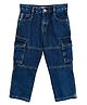 LEO Denim Washed Cargo Style Jeans - Blue