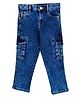 LEO Denim Washed Cargo Style Jeans - Blue