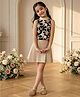 TINY BABY Synthetics Woven Sleeveless Floral Embroidered Top & Skirt Set - Cream