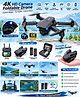 SANJARY Foldable Remote Control Drone with HD Camera, Dual LED Lights, Altitude Hold, Headless Mode, One Key Takeoff Landing, Rechargeable Battery color may vary