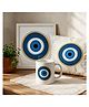 Wens EVIL EYE Gift Set For Brother & Sister (Ceramic Coffee Mug (325 ml) + Cushion Cover 12x12 Inch and Table Photo Frame)