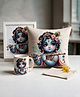 Wens Little Krishna Gift Set (Ceramic Coffee Mug (325 ml) + Cushion Cover 12x12 Inch and Table Photo Frame)