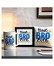 Rakhi Gift Set For Brother (Ceramic Coffee Mug (325 ml) + Cushion Cover 12x12 Inch and Table Photo Frame)