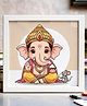 Bal Ganesha 5X5 Inch Mini Table Frame (White)