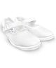 asian Solid Buckle Closure School Shoes - White