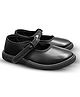 asian Solid Buckle Closure School Shoes - Black