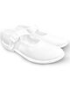 asian Solid Buckle Closure School Shoes - White