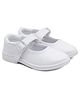 asian Solid Buckle Closure School Shoes - White
