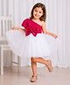 Foreverkidz Scuba Woven Sleeveless Bow Applique Detailed Dress - Pink