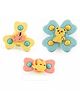 Enorme Pack Of 3 Colorful Strong Suction Cup Fidget Sensory Spinner Toy For Baby - Multicolor