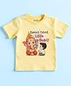 KNITROOT Cotton Knit Ganesh Chaturthi Theme Half Sleeves Bappas Cutest Little Bhakt Text Printed Tee - Yellow