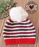 Woonie Hand Knitted Striped Cap - Multi Colour - Circumference 30 Cms