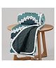Divine Casa Single Bed Microfiber Dohar 120 GSM |Floral Printed Lightweight Blanket | Aqua Green & White | 210 x 140 cm