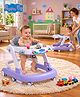 Baby Peepa Pig Multi-Functional Baby Walker|Activity cum Feeding Tray|Food Grade Stickers|Height Adjustable|Cushioned Seat|360° Wheels|Push Walker|Wheel Lock|Anti-Fall Protection - Purple