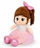 ELITE CREATIONS 40 CM Pretty Princess Doll Plush Toy with Bow - Pink
