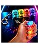 VikriDa Pack of 2 Keyboard Fidget Keychain with LED Lights | Transparent Keyboard Button Finger Clicker Toy for Stress & Anxiety Relief | Portable Sensory Fidget Toy for Kids & Adults