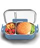 Slim Steel Small Lunch Box - Blue