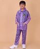 Mars Infiniti Full Sleeves Vehicle Designed Hooded Jacket & Pant Raincoat Set - Purple