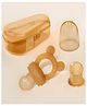 NEGOCIO Silicone Chewable Food Supplement Teether Stick for Kids with Juice Feeder and Molar Support - PACK OF 1 - COLOR MAY VARY