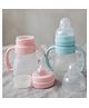 NEGOCIO 150ml Spill-Proof Toddler Milk Bottle | BPA-Free Transparent Kids Water Bottle with Easy Grip Handles - PACK OF 1 - COLOR MAY VARY
