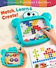 Intelliskills Match N' Learn Magnetic Board - Green Magnetic Bead Pattern Matching & Number Learning Activity Encourages Fine Motor Skills Focus & Visual-Spatial Awareness