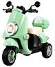 Dash EV Glide Scooter Electric Ride-On Vespa Style Scooter Tricycle with Working Headlight & Rear Trunk - Mint Green