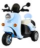 Dash Glide DX scooter Blue Kids Rechargeable Electric Scooter Bike with Windscreen, Support Backrest & 3-Wheel Balance