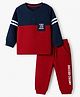 Babyhug 100% Cotton Terry Knit Full Sleeves T-Shirt and Joggers Set With 75 Print & Cut & Sew - Red