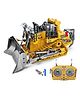 AKN TOYS Metal RC Bulldozer Toy Remote Control Construction Truck with Lights Sound Track Type Tractor Realistic Engineering Vehicle for Kids - PACK OF 1 - ( COLOR MAY VARY )