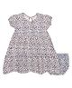 PUBU 100% Cotton Knit Half Sleeves Hearts Printed Tiered Dress With Bloomer - Light Pink