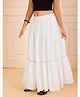 TeenTrums Cotton Woven Tiered Skirt - White
