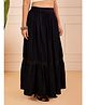 TeenTrums Cotton Woven Tiered Skirt - Black