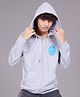 TeenTrums Cotton Knit Full Sleeves Not In The Mood Text Back Printed Pre Winter Hoodie - Grey