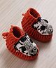 MayRa Knits Knitted Animal Designed Hand Knitted Booties - Brown