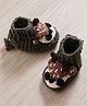 MayRa Knits Knitted Deer Designed Hand Knitted Booties - Black