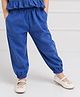 Mamma's Bear Cotton Woven Solid Joggers - Navy Blue
