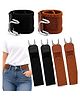 ARCADE TOYS Elastic Stretch Belt for Men and Women Adjustable Waist Belt with Metal Hook Invisible - Multicolour - 1 Pair
