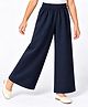 CrayonFlakes Cotton Knit Solid Pants - Navy Blue