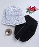 BAATCHEET Cotton Woven Full Sleeves Warli Style Printed Angrakha Kurta & Dhoti Set - Grey White & Black