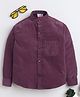 BAATCHEET Corduroy Woven Full Sleeves Textured Shirt - Lavender