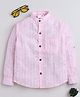 Baatcheet Cotton Woven Full Sleeves Striped Shirt - Pink