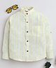 Baatcheet Cotton Woven Full Sleeves Striped Shirt - Yellow
