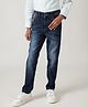 One Friday Cotton Woven Washed Jeans - Blue